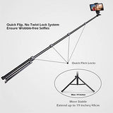 UBeesize Selfie Stick Tripod, 51" Extendable Tripod Stand with Bluetooth Remote for Cell Phones, Heavy Duty Aluminum, Lightweight