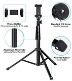 UBeesize Selfie Stick Tripod, 51" Extendable Tripod Stand with Bluetooth Remote for Cell Phones, Heavy Duty Aluminum, Lightweight