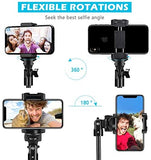 UBeesize Selfie Stick Tripod, 51" Extendable Tripod Stand with Bluetooth Remote for Cell Phones, Heavy Duty Aluminum, Lightweight